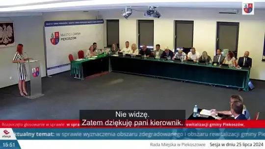 IV Sesja Rady Miejskiej w Piekoszowie - 25.07.2024