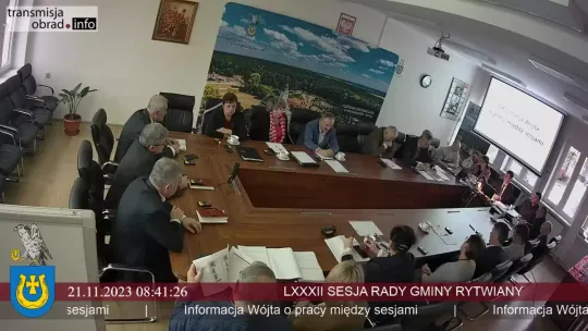 LXXXII sesja Rady Gminy Rytwiany - 21.11.2023 r. cz. 1.