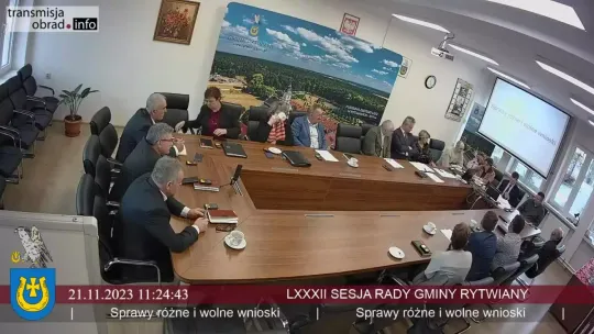LXXXII sesja Rady Gminy Rytwiany - 21.11.2023 r. cz. 2