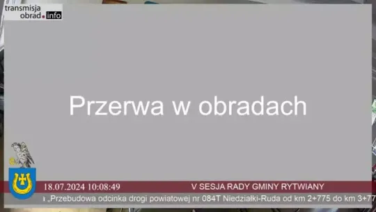 V sesja Rady Gminy Rytwiany - 18.07.2024 r. cz. 2