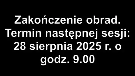 XV Sesja Rady Miejskiej w Tolkmicku 26.06.2025