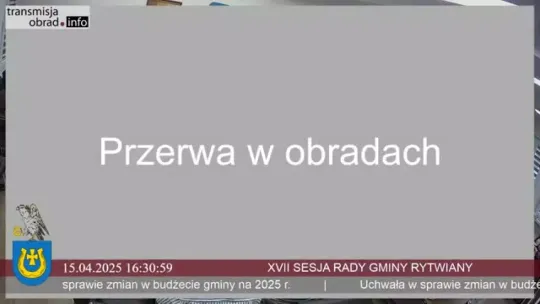 XVII sesja Rady Gminy Rytwiany z 15.04.2025 r.