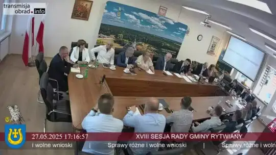 XVIII sesja Rady Gminy Rytwiany z 27.05.2025 r.