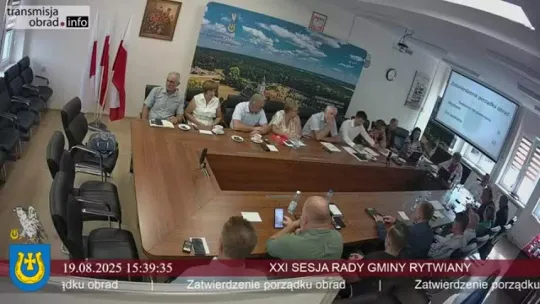 XXI sesja Rady Gminy Rytwiany - 19.08.2025