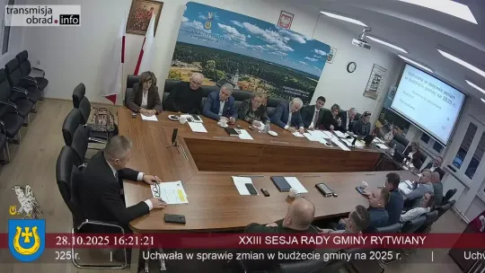XXIII sesja Rady Gminy Rytwiany z 28.10.2025 r. XXIII sesja Rady Gminy Rytwiany z 28.10.2025 r.