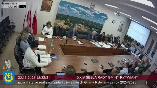 XXIV sesja Rady Gminy Rytwiany z 25.11.2025 r.
