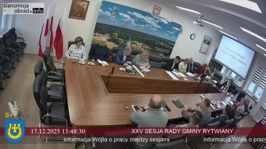 XXV sesja Rady Gminy Rytwiany z 17.12.2025 r.