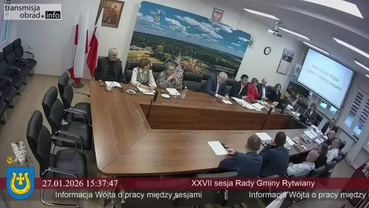 XXVII sesja Rady Gminy Rytwiany z 27.01.2026 r. XXVII sesja Rady Gminy Rytwiany z 27.01.2026 r.