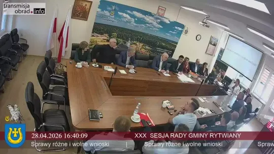 XXX sesja Rady Gminy Rytwiany z 28.04.2026 r.