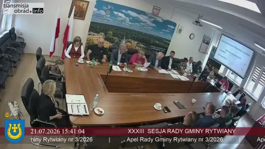 XXXIII sesja Rady Gminy Rytwiany z 21.07.2026 r.