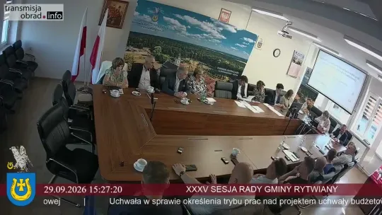 XXXV sesja Rady Gminy Rytwiany z 29.09.2026 r.