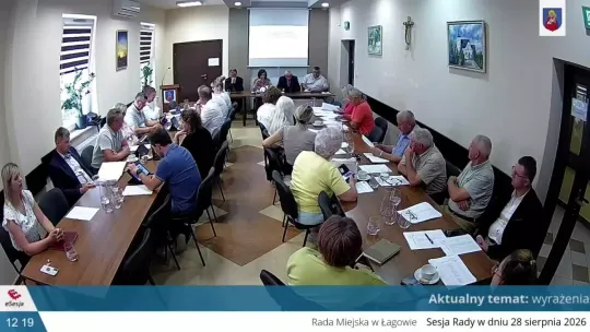 XXXVII Sesja Rady Miejskiej w Łagowie IX kadencji - 28.08.2026r.