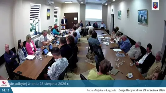 XXXVIII Sesja Rady Miejskiej w Łagowie IX kadencji - 29.09.2026r.